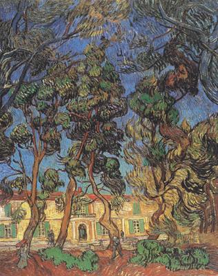 Vincent Van Gogh Trees in the Garden of Saint-Paul Hospital (nn04) oil painting picture